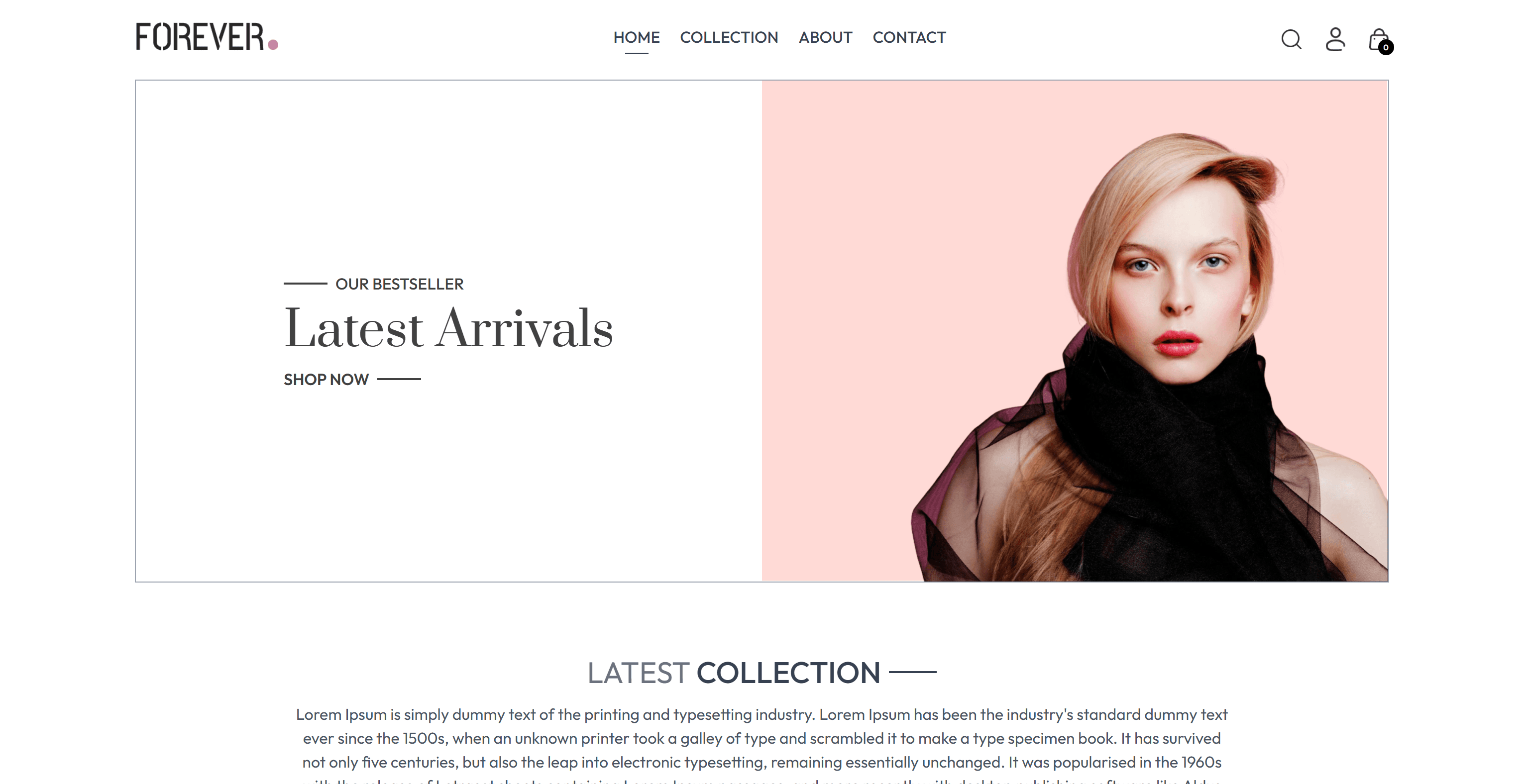 Forever - E-Commerce Website screenshot